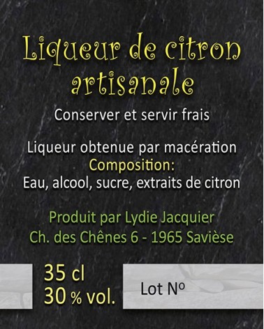 Liqueur de citron, 30% vol.